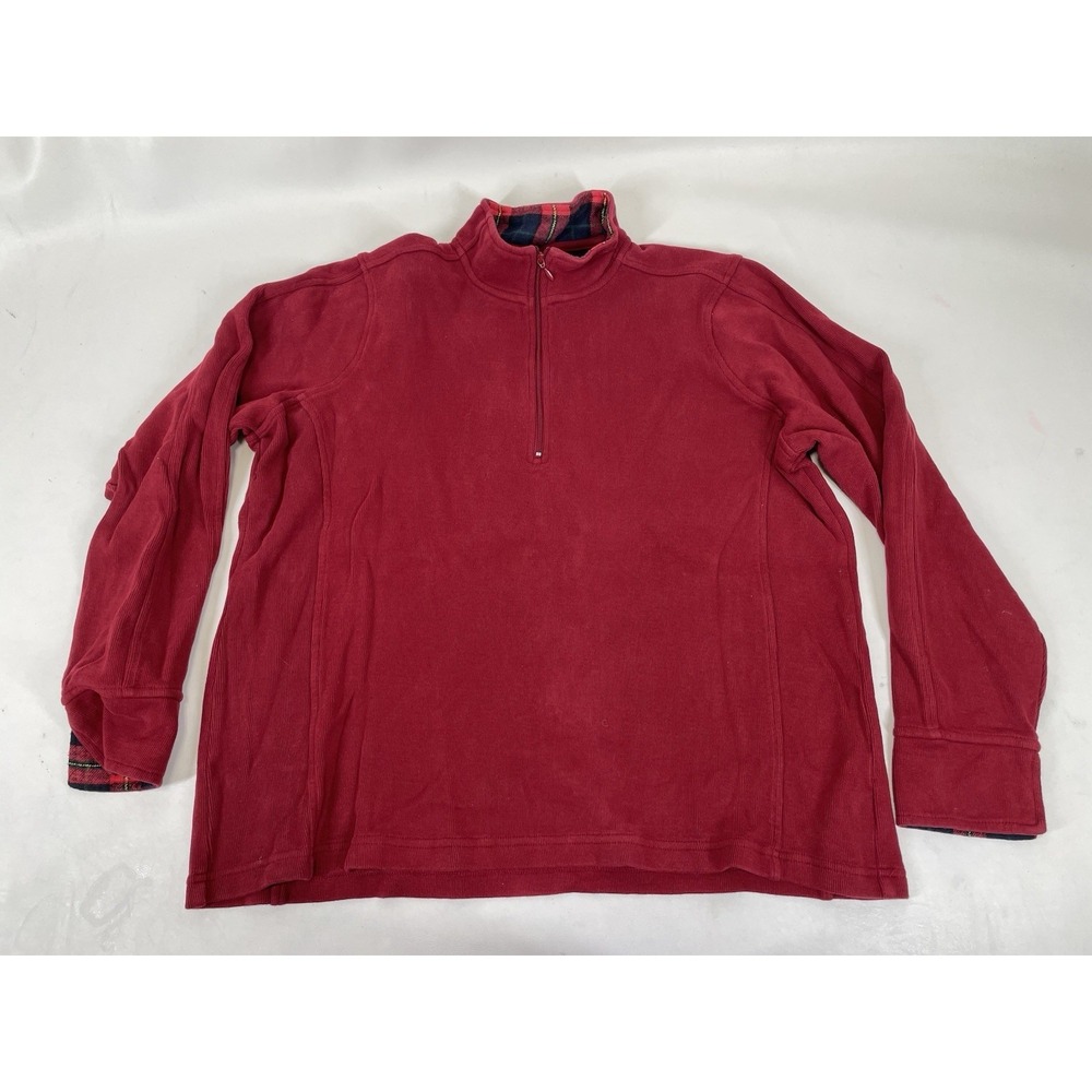 Orvis‎ 1/4 Zip Long Sleeve Pullover Mens Size XL Red